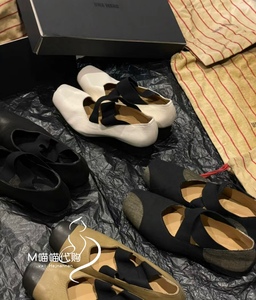 在途现货Uma Wang春夏新款女鞋经典低跟芭蕾舞鞋小牛皮平底鞋女