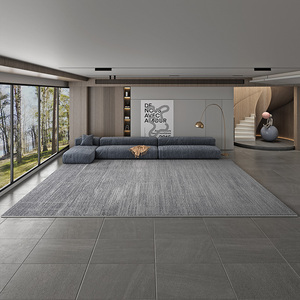 卡提克兰地毯客厅轻奢沙发茶几耐脏垫北欧卧室新中式灰色2024新款