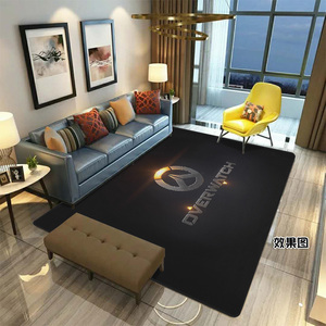 守望先锋LOGO动漫游戏定制入户门垫客厅卧室超大地毯可来图定做