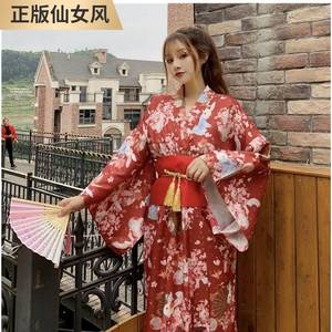 日系风格穿搭和服神明少女可爱中长款改良风新款长裙日式和风女装