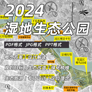 滨水滨江生态湿地公园景观规划设计概念方案文本总体策划案例PPT