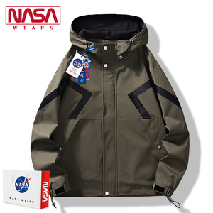 NASA WTAPS旗舰店大码潮牌冲锋衣外套男春秋季宽松机能风工装夹克