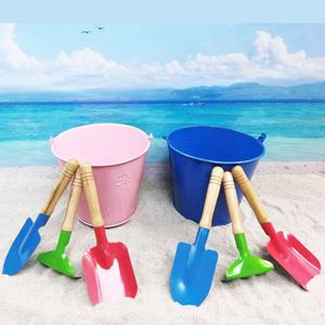 儿童沙滩玩具铁桶铁铲挖沙套装宝宝玩沙戏水赶海小桶铲子植树工具