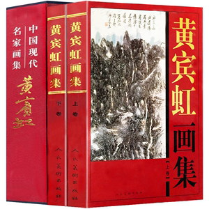 现货速发 黄宾虹画集16开函套铜版纸彩印精装2册写意国画山水花鸟画水墨册页画稿画传山水画论稿画法要旨谈艺录释读书法全集精品集