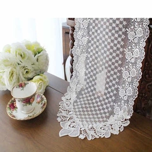 韩国正品桌布白色蕾丝桌垫桌旗玄关柜梳妆台装饰盖巾