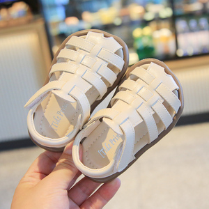 夏季新款女童罗马鞋幼童洋气公主鞋包头软底宝宝凉鞋婴儿学步鞋子