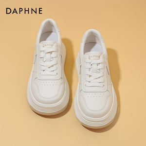 Daphne/达芙妮品牌女鞋2024春季新款低帮时尚圆头潮流ins系带女鞋