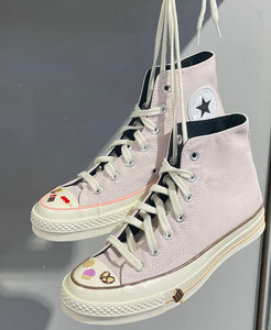 1970s冰激凌卡通裸粉灰白色STAR/匡威高帮男女鞋A03750C A03749C