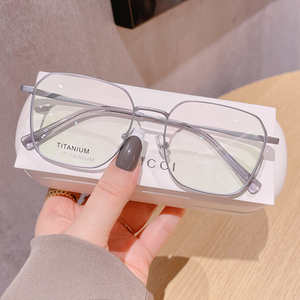 高度框度厚边B钛镜架定制成品光学镜男眼镜眼镜可配度数近视眼镜