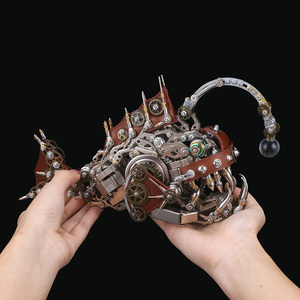 灯笼鱼金属拼装玩具成人大童精密机械模型14岁男孩礼物端午父亲节