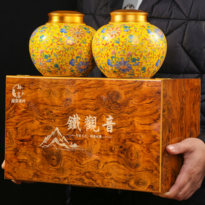 2024新茶特级浓香型安溪铁观音兰花香茶叶乌龙茶高档陶瓷礼盒装