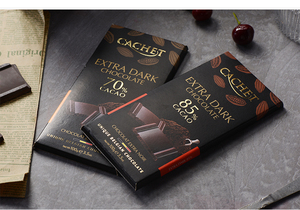 比利时进口 Cachet凯撒70%85%可可黑巧克力排块100g休闲零食