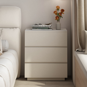 三抽床头柜大尺寸60cm长大号80公分宽深度35白色现代简约三斗柜