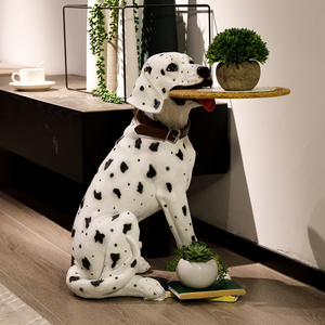 大型仿真斑点狗现代创意动物客厅摆件落地轻奢装饰乔迁新居礼品