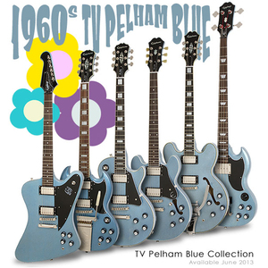 Epiphone TV Pelham Blue Firebird Studio 火鸟蓝色限量款电吉他
