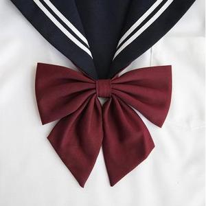 JK红色领结女纯色尖角领花学生制服水手服学士服毕业照蝴蝶结免打