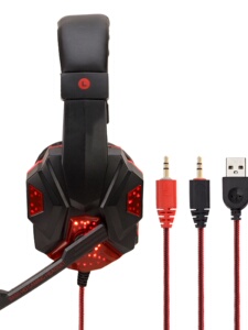 .电脑耳机头戴式 USB Game Light Headset Headphones PC Compute