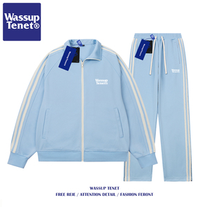 WASSUP tenet运动套装男女秋季潮牌新款男装一套搭配帅气夹克外套