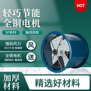 上海德东轴流风机220V工业排气扇换气排风扇220V强力管道抽风机