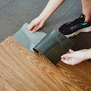 PVC自粘地板贴免胶石塑地板革家用加厚耐磨防滑地贴水泥地地板贴