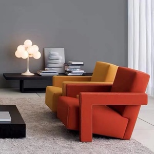 北欧ins风海绵沙发椅现代简约工艺布艺靠背椅设计师设计艺术单人