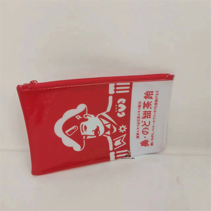 外贸日单pvc化妆包收纳包便携手拿包整理包简单红色小手包