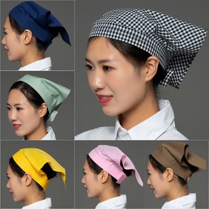 头巾餐饮餐厅服务员三角头巾厨师帽子男女火锅店厨房包头帽工作帽