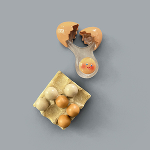 创意可爱鸡蛋冰箱贴磁贴仿真树脂磁力贴磁性贴吸力贴冰箱门装饰
