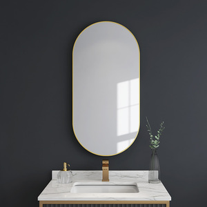 家用卫生间镜子壁挂贴墙免打孔厕所洗漱台化妆浴室镜洗手间梳妆镜