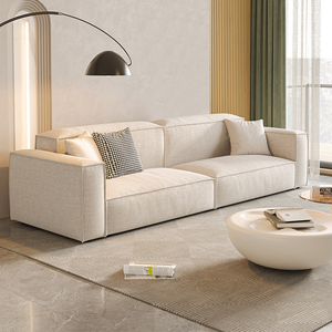 豆腐块沙发客厅现代简约北欧大小户型棉麻轻奢风布艺乳胶沙发组合