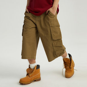 WassupHouse多袋六分工装短裤男士夏季休闲直筒宽松美式运动裤子