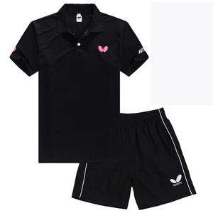 新款蝴蝶乒乓球服男套装短袖球衣运动服有领男女速干比赛训练服