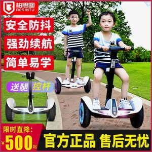 思柏图能控坐智骑平衡车儿童6一8一10腿一12成年带扶杆双ZLK轮平