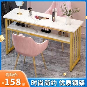美甲桌长方形简易家用时尚网红大理石美甲台单人带抽屉工作台桌子