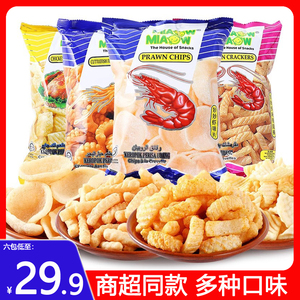 马来西亚进口妙妙香脆片棒鱿鱼卷虾片60g/包膨化薯片童年可口零食
