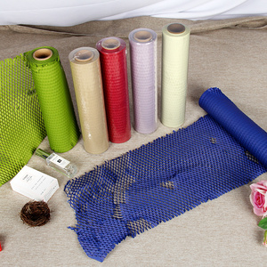 彩色蜂窝纸包装纸防震打包填充材料包花束鲜花网格防水包材蜂巢纸