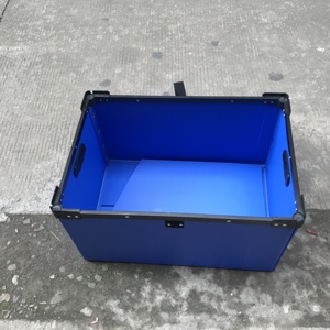 塑料防静电刀卡中空板周转箱 黑色钙塑板骨架箱 蓝色蜂巢板塑胶箱