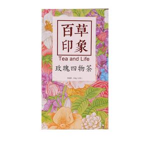 百草印象玫瑰四物茶90g/盒装正品菊花枸杞枣片玫瑰花组合花草茶