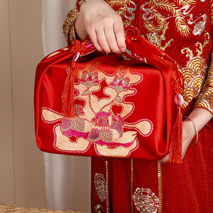 包袱皮结婚一对女方陪嫁套装红包袱布新娘喜盆包裹布婚庆用品大全