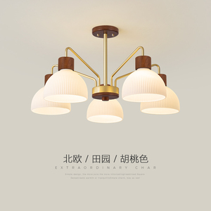 客厅吊灯新款北欧创意个性餐厅灯现代简约日式原木风卧室书房灯具