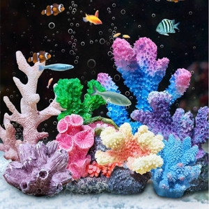 迷你珊瑚枝装饰贝壳摆件创意摆设海底世界白珊瑚鱼缸造景珊瑚假山