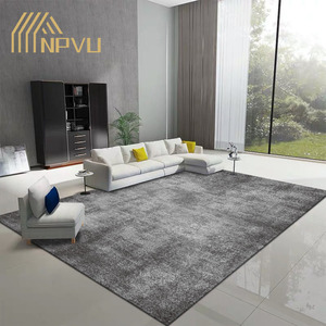 北欧地毯简约客厅茶几垫黑灰纯色大面积家用卧室床边毯可定制免洗
