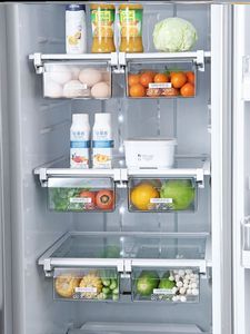 冰箱收纳盒保鲜盒整理归纳收纳神器抽屉式双开门冷藏居家厨房透明