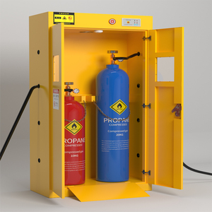 工业防爆气瓶柜安全柜乙炔全钢双瓶三瓶报警器固定架实验室储存柜