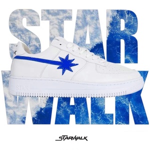 【张真源同款】STARWALK白蓝流星鞋休闲潮流滑板低帮运动星星板鞋