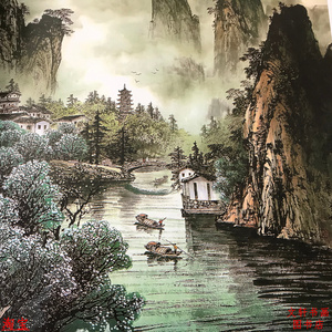 曾刚画名山桂林 中国画名家画家技法 桂林山水画 国画水墨画临摹