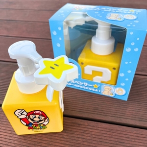 日本超级马里奥泡沫起泡器按压器儿童沐浴空瓶海星形状450ml