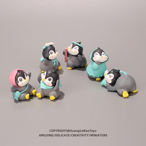 迷你呆萌小企鹅可爱公仔手办摆件玩具仿真微缩动物模型卡通微景观