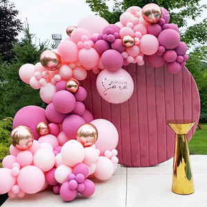 气球链马卡龙粉色主题宴会派对套装生日婚礼婚房装饰气氛布置气球