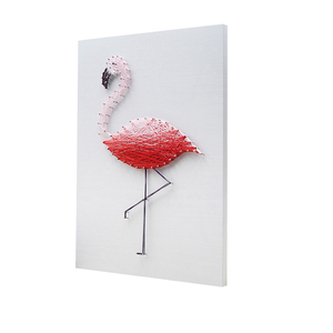 火烈鸟绕线画减压手工DIY材料包三八节创意礼物3D纱线画装饰